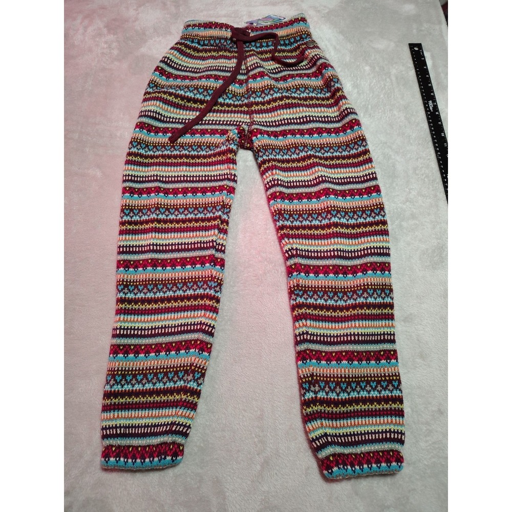 Sugar And‎ Bruno Sweater Knit Leggings Juniors XS Burgundy Chalet We Dance